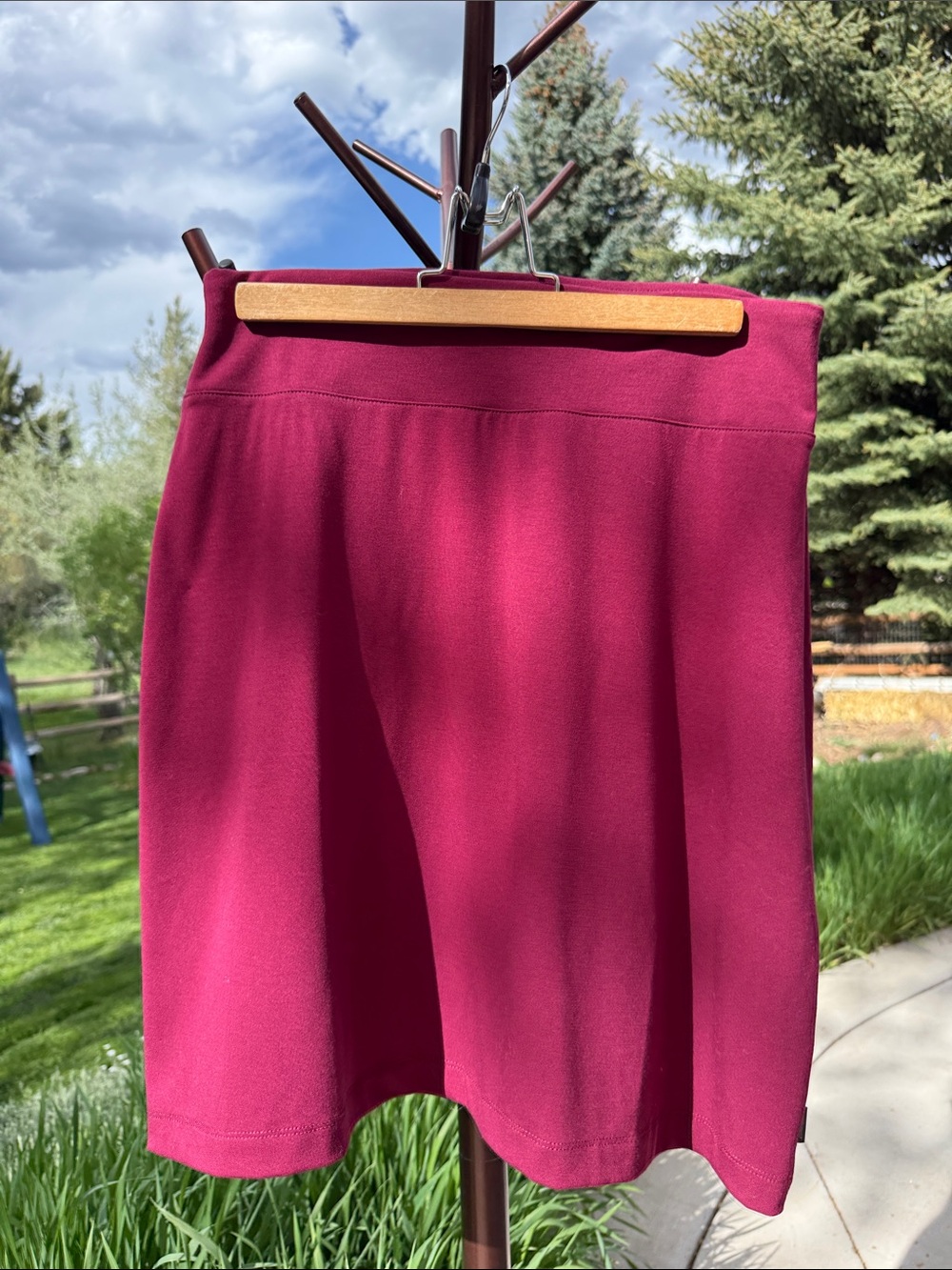 Eddie Bauer Deep Raspberry A-Line Skirt